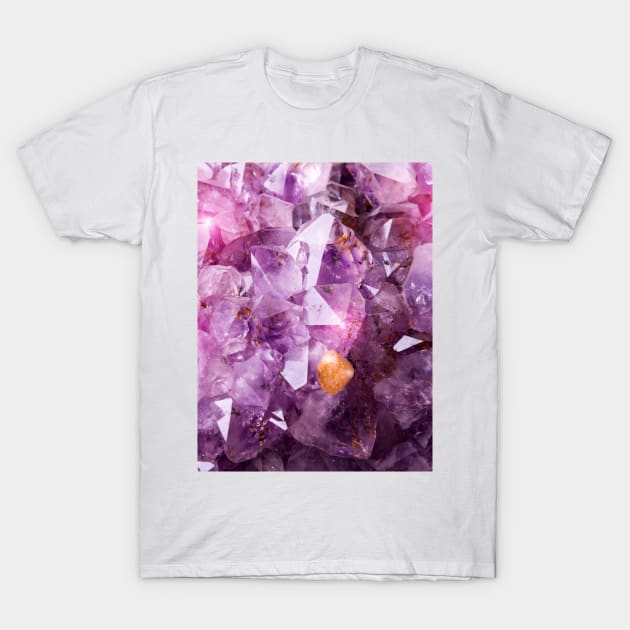 Purple Amethyst Crystal T-Shirt by NewburyBoutique